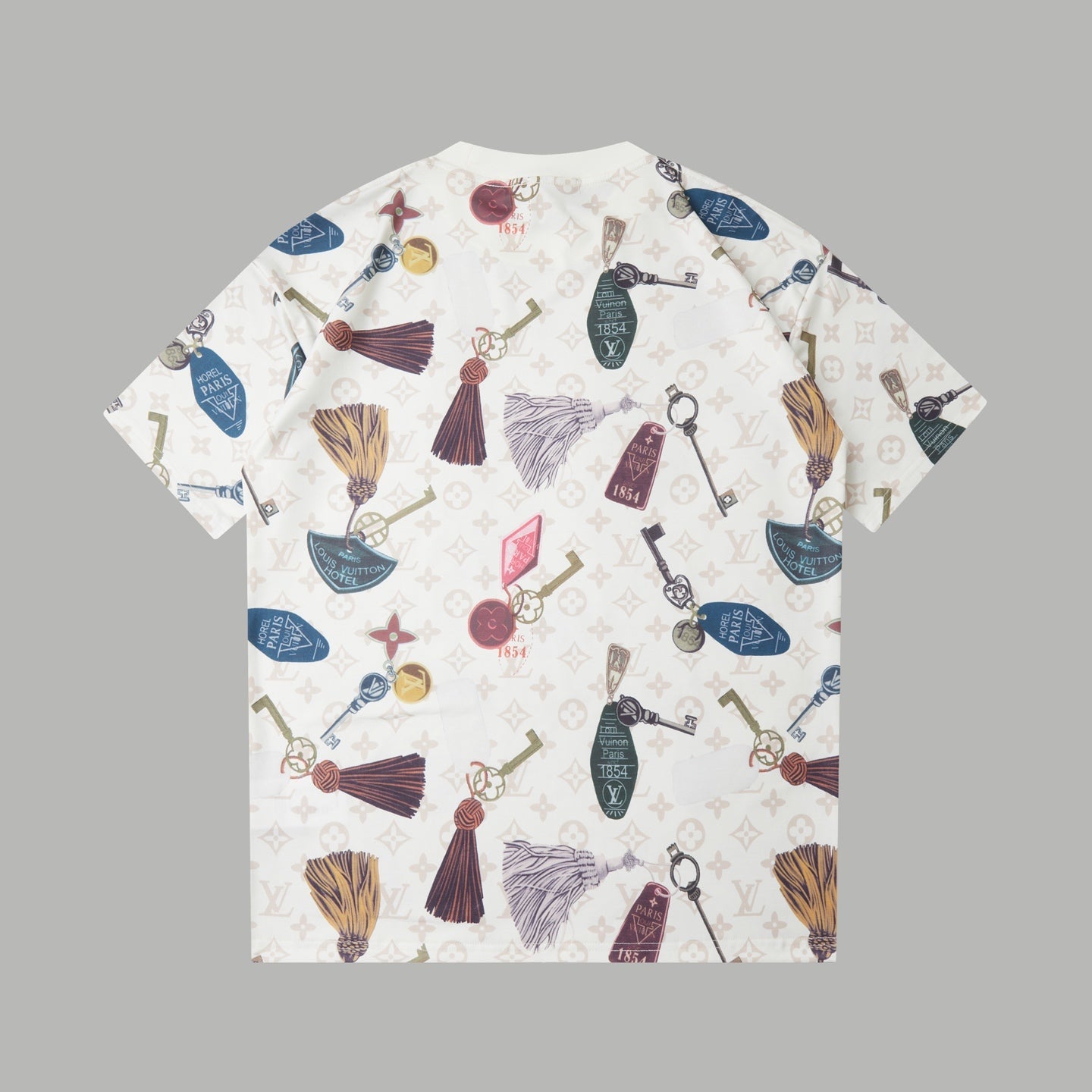 260624 High-quality new direct injection fully printed key letter short-sleeved shirt