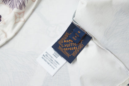 260624 High-quality new direct injection fully printed key letter short-sleeved shirt