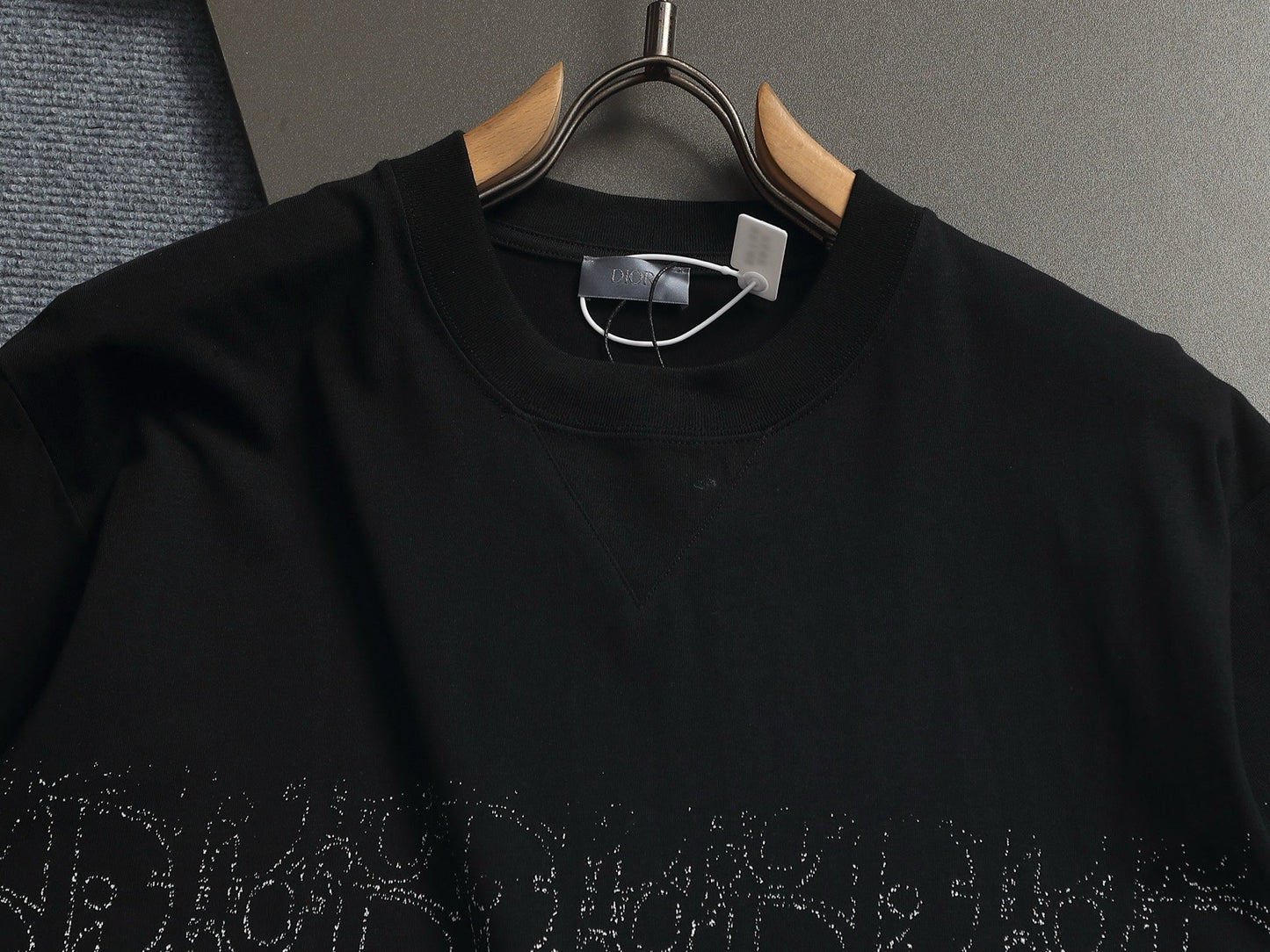 260624 High-quality new gradient dotted print letter T-shirt