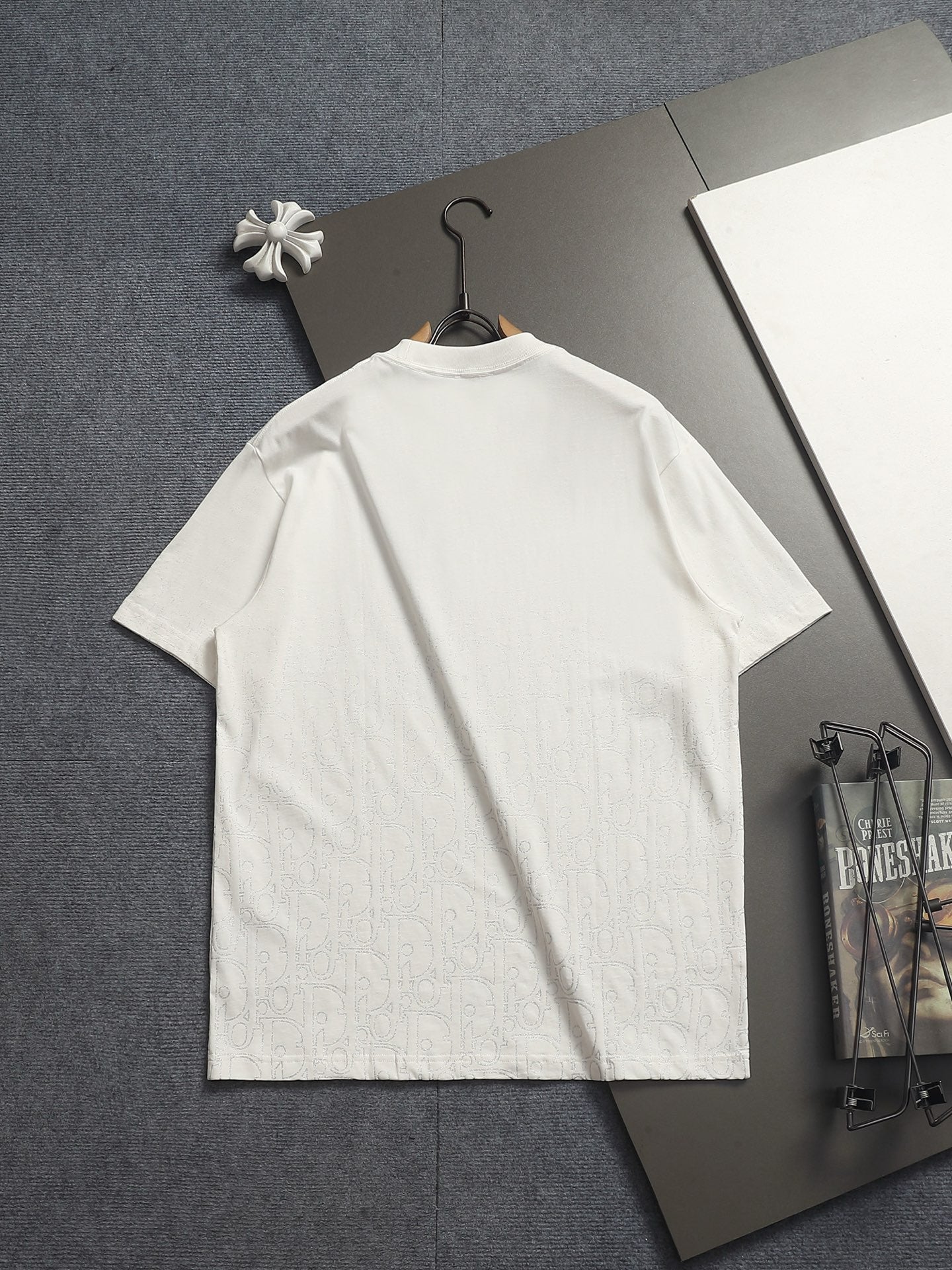260624 High-quality new gradient dotted print letter T-shirt