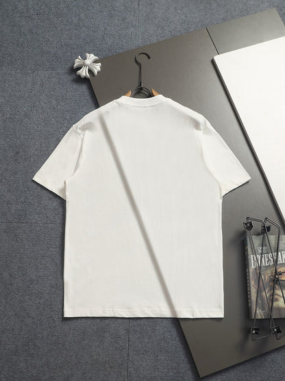 260624 High-quality new lettering raised-color hand-painted craft T-shirt