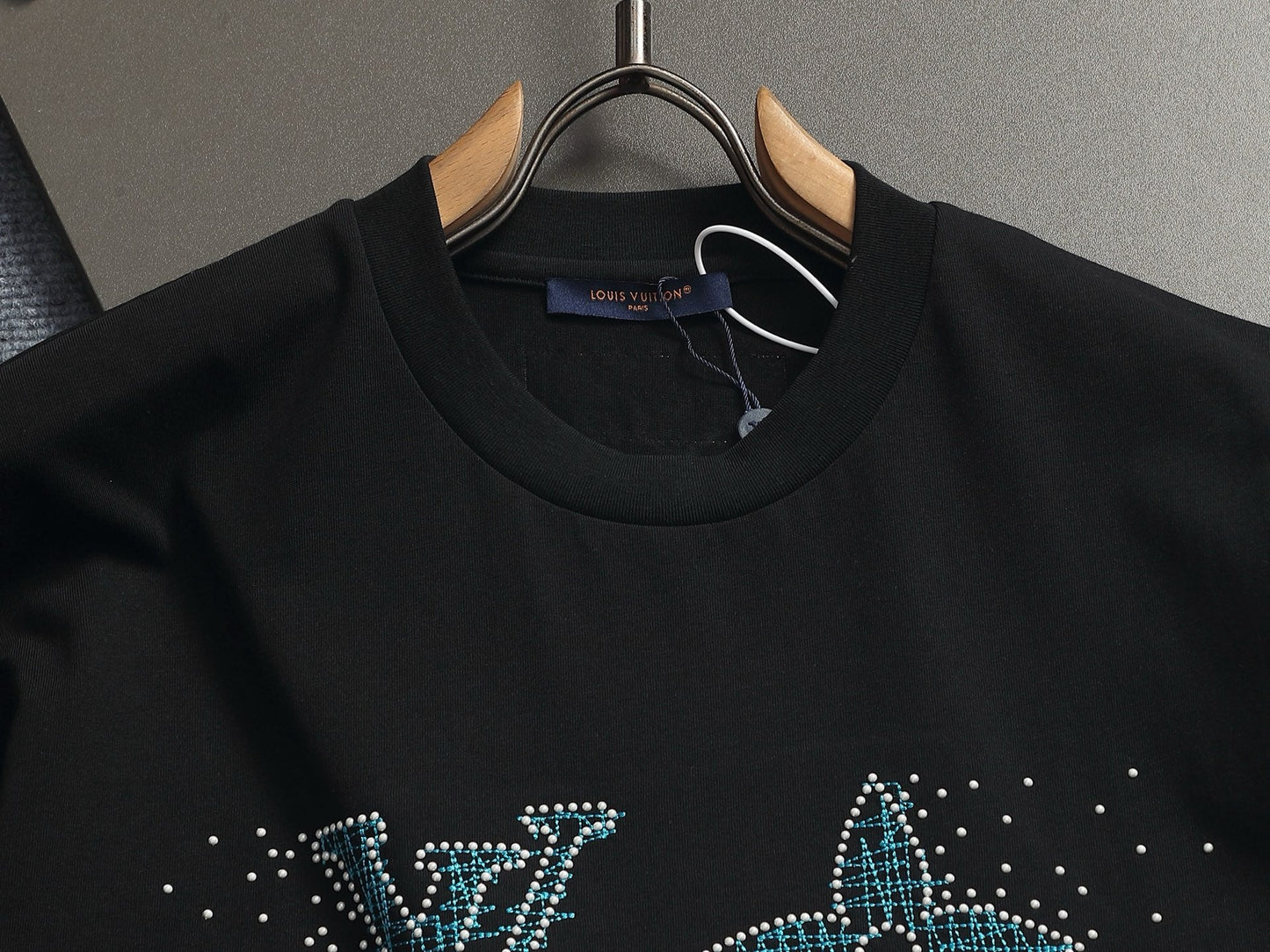 260624 High-quality new embroidered and rhinestone-studded T-shirt