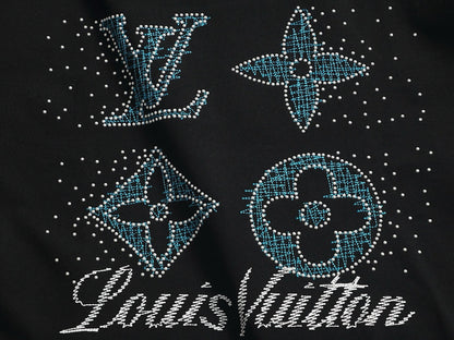 260624 High-quality new embroidered and rhinestone-studded T-shirt