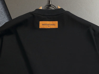 260624 High-quality new embroidered and rhinestone-studded T-shirt