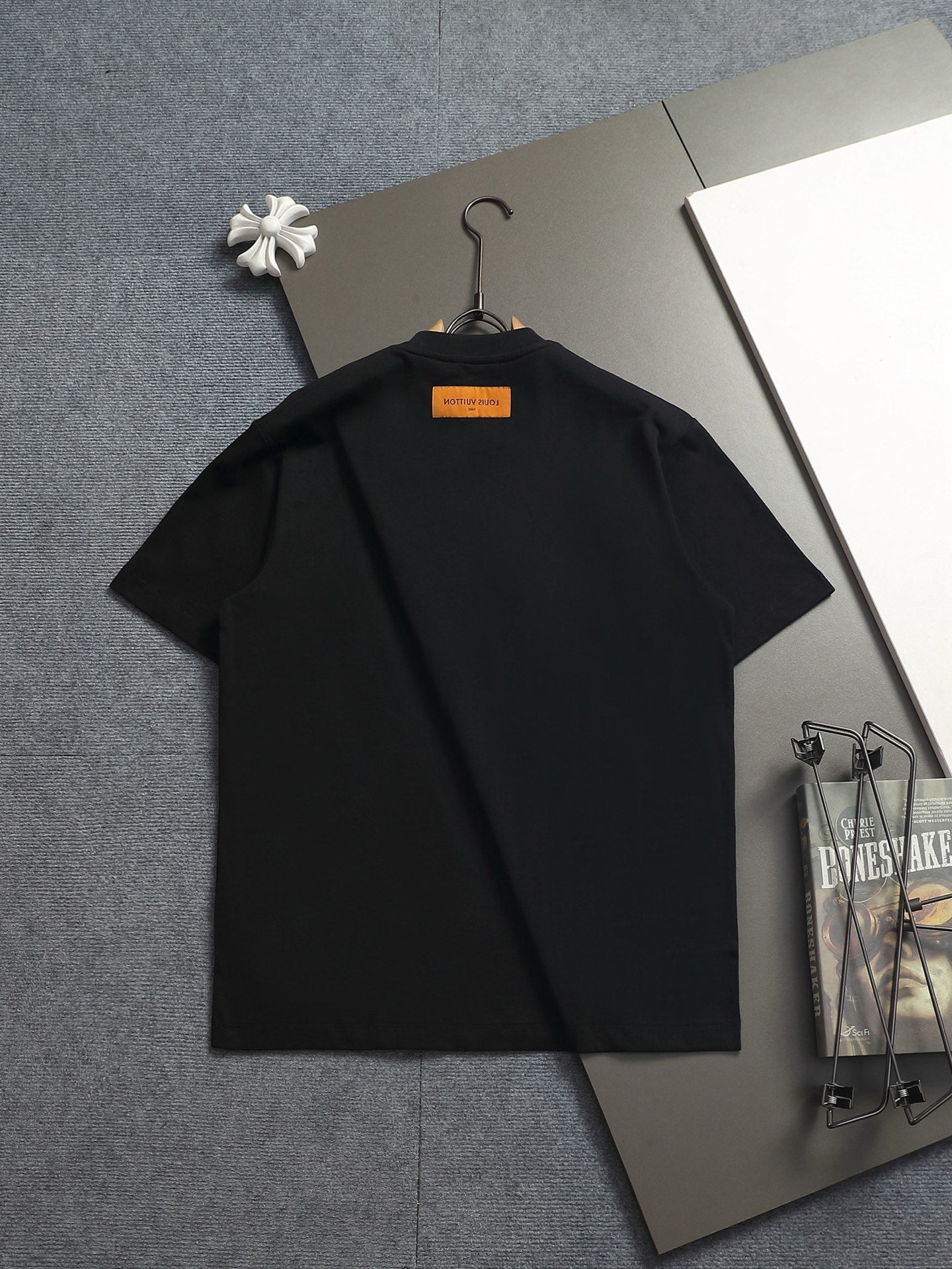 260624 High-quality new embroidered and rhinestone-studded T-shirt