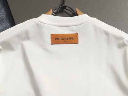260624 High-quality new embroidered and rhinestone-studded T-shirt