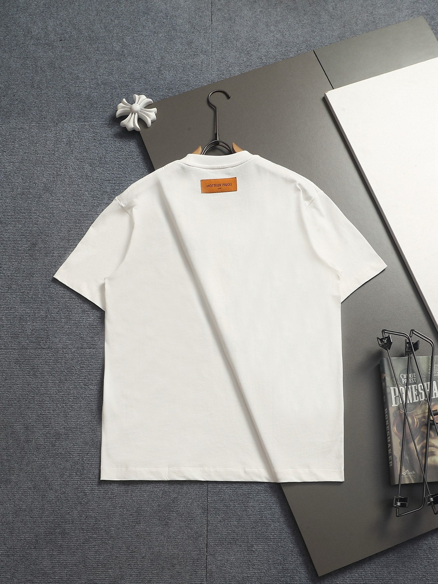 260624 High-quality new embroidered and rhinestone-studded T-shirt