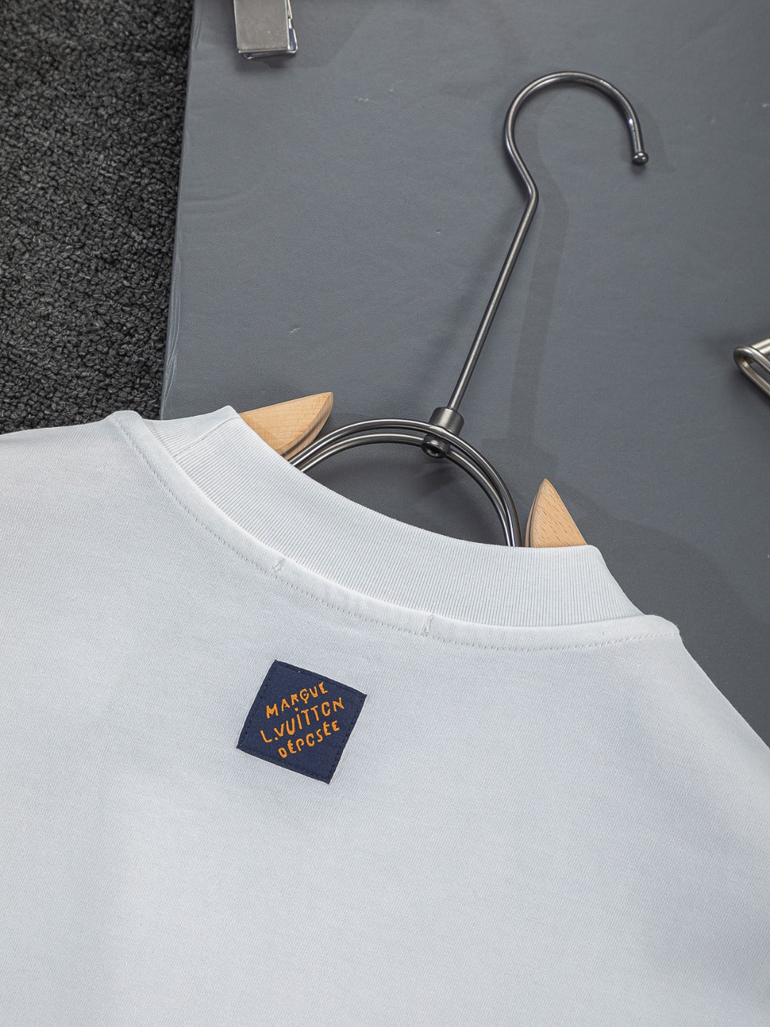 260624 High-quality new embroidered ink-blurry print logo T-shirt