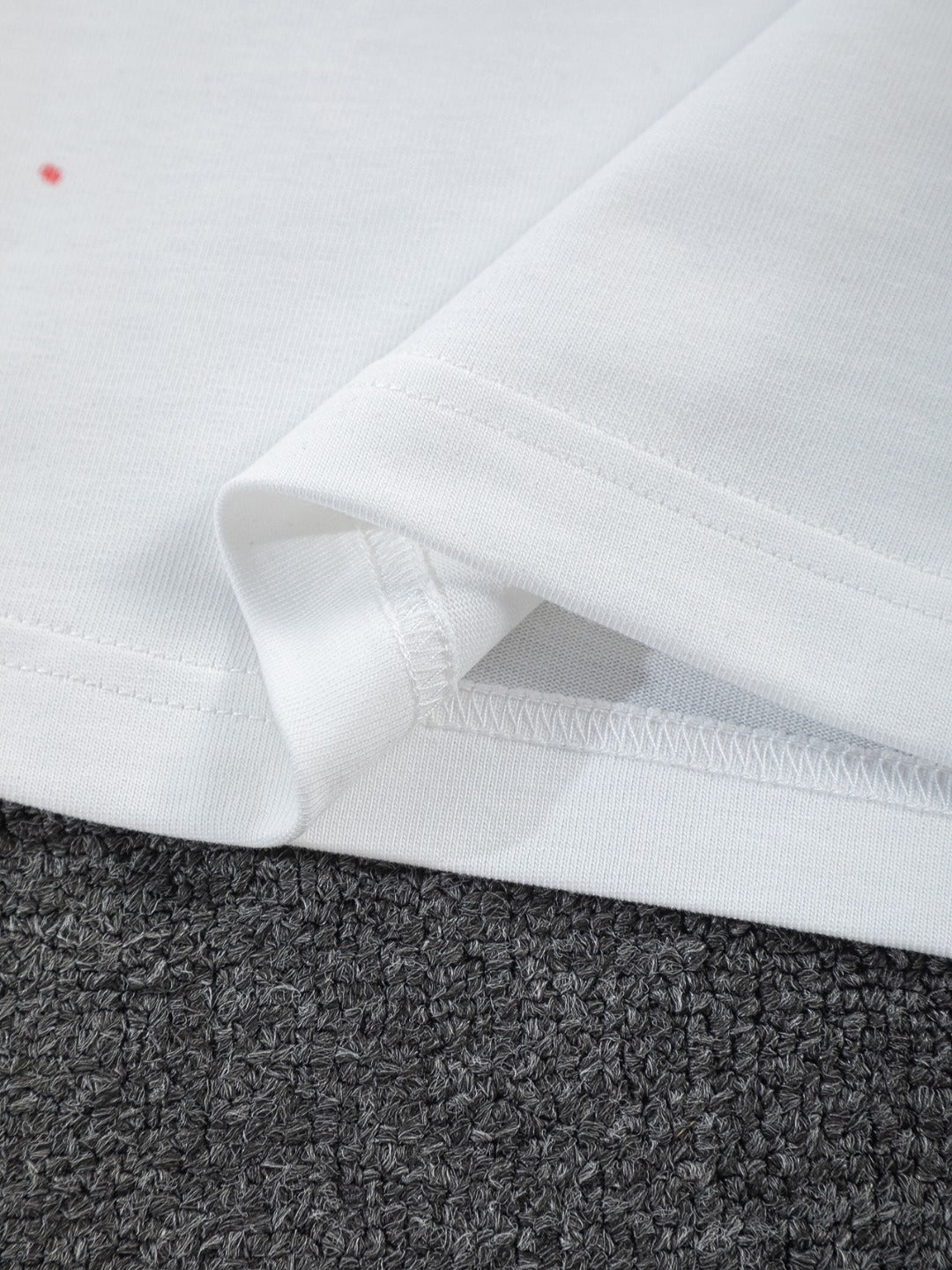 260624 High-quality new embroidered ink-blurry print logo T-shirt