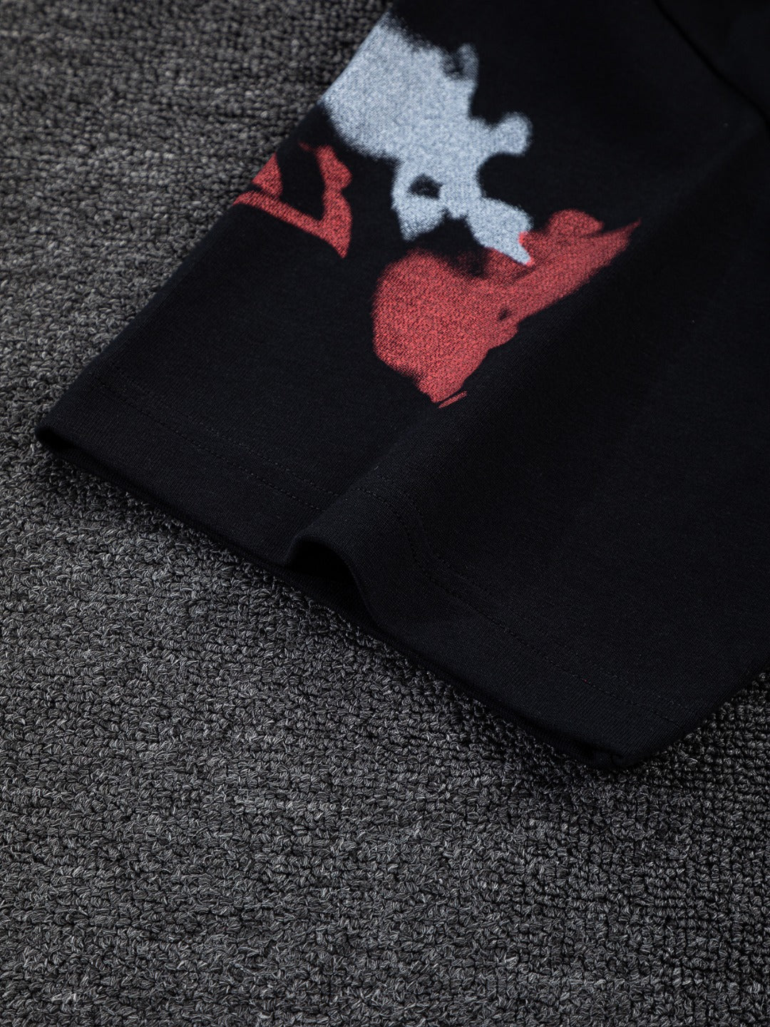 260624 High-quality new embroidered ink-blurry print logo T-shirt