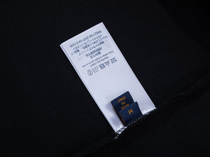 260624 High-quality new embroidered ink-blurry print logo T-shirt