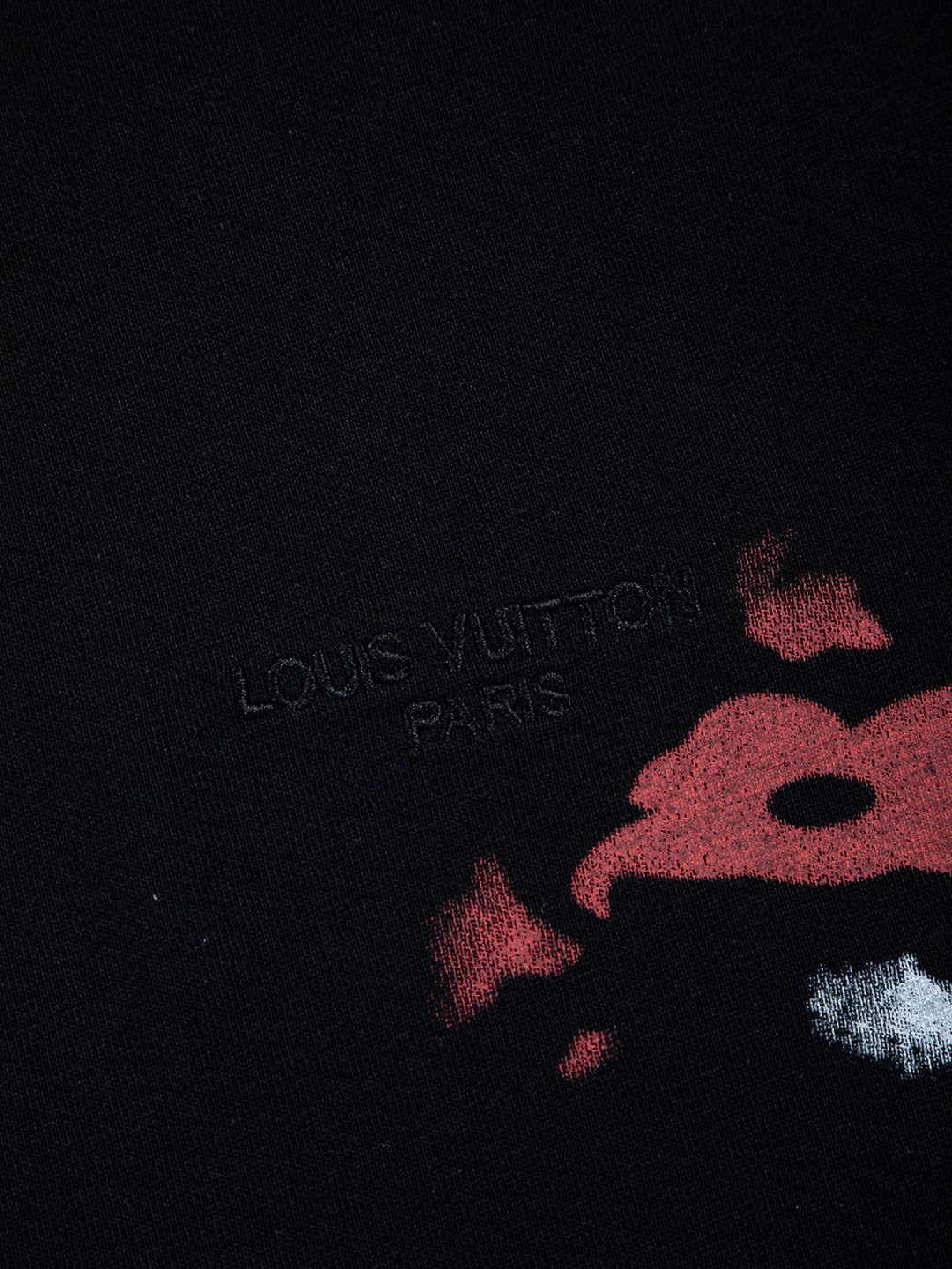 260624 High-quality new embroidered ink-blurry print logo T-shirt