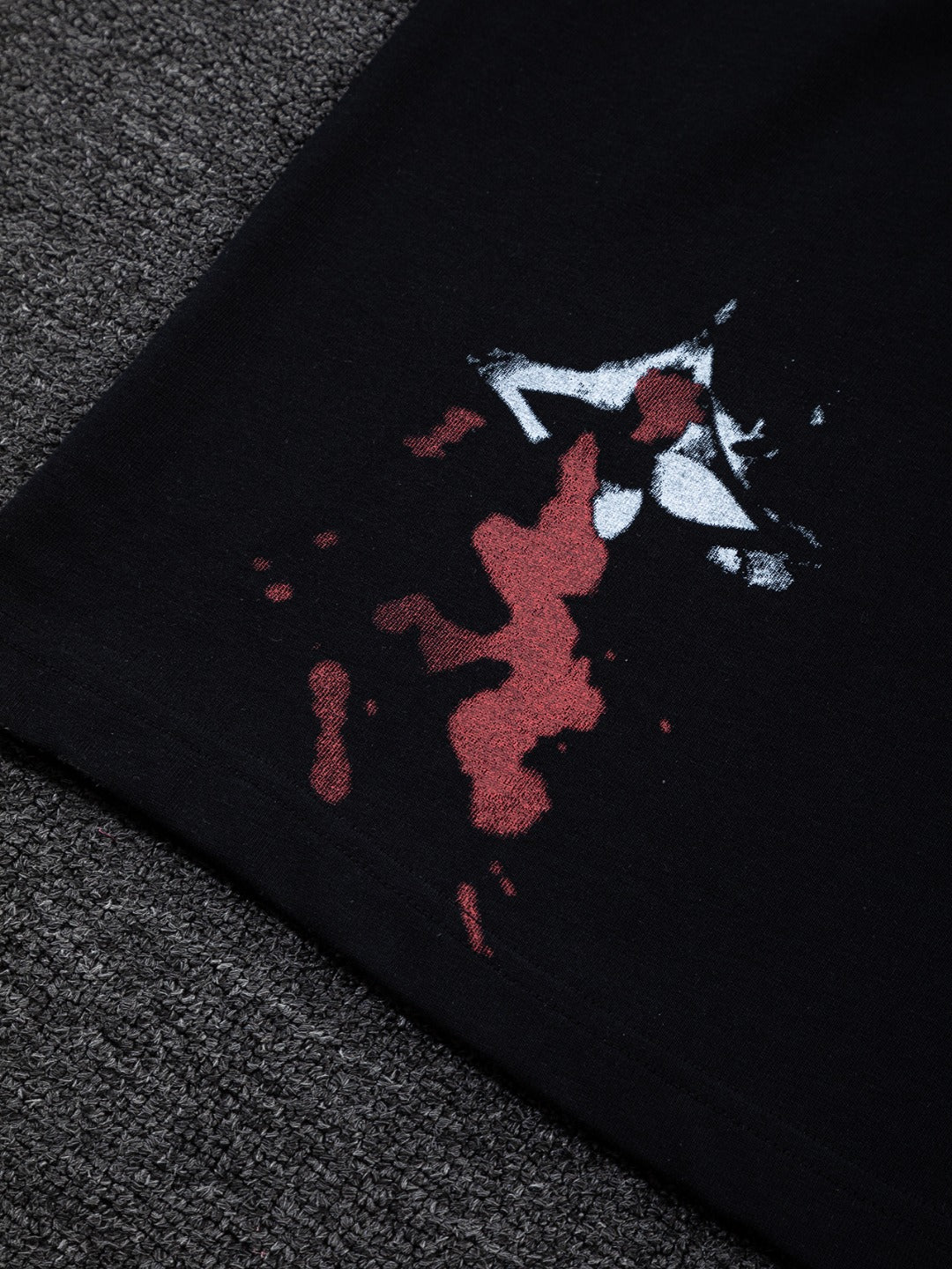 260624 High-quality new embroidered ink-blurry print logo T-shirt