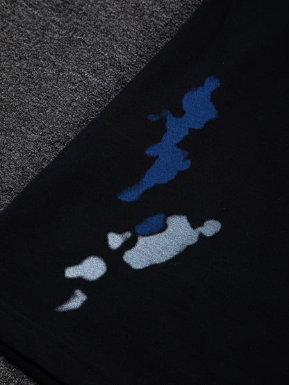 260624 High-quality new embroidered ink-blurry print logo T-shirt