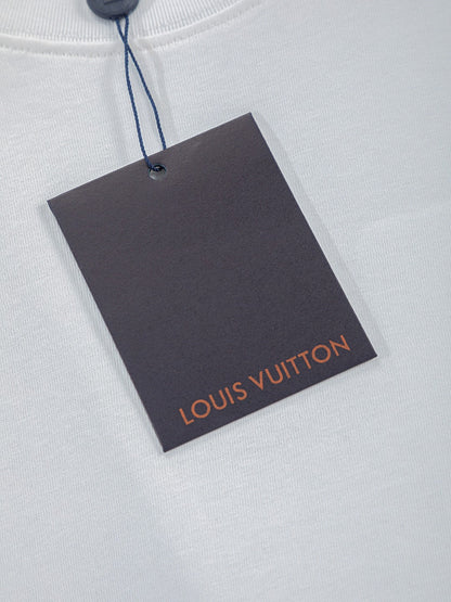 260624 High-quality new front-back color-blocked yarn-knitted T-shirt