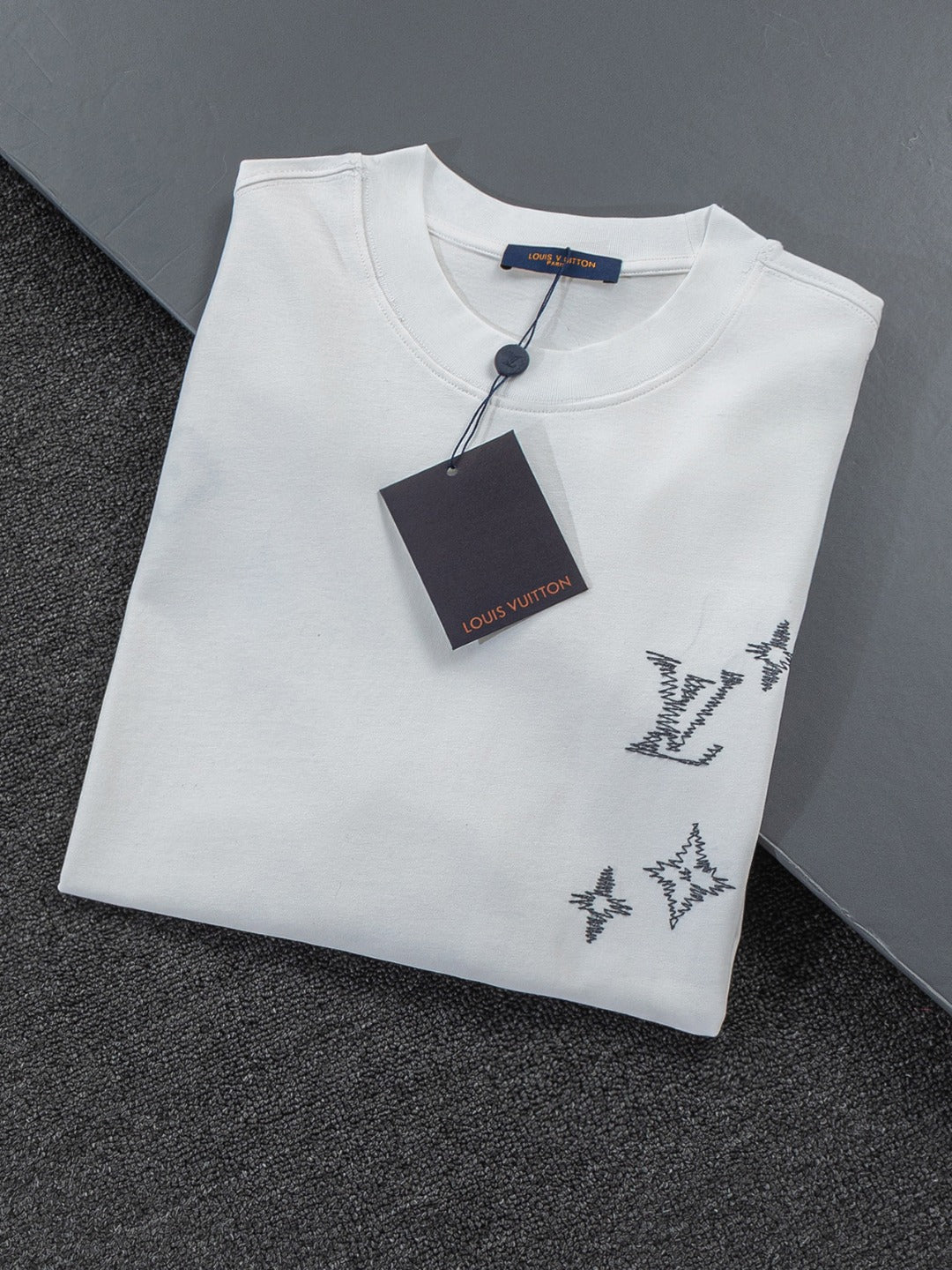260624 High-quality new front-back color-blocked yarn-knitted T-shirt