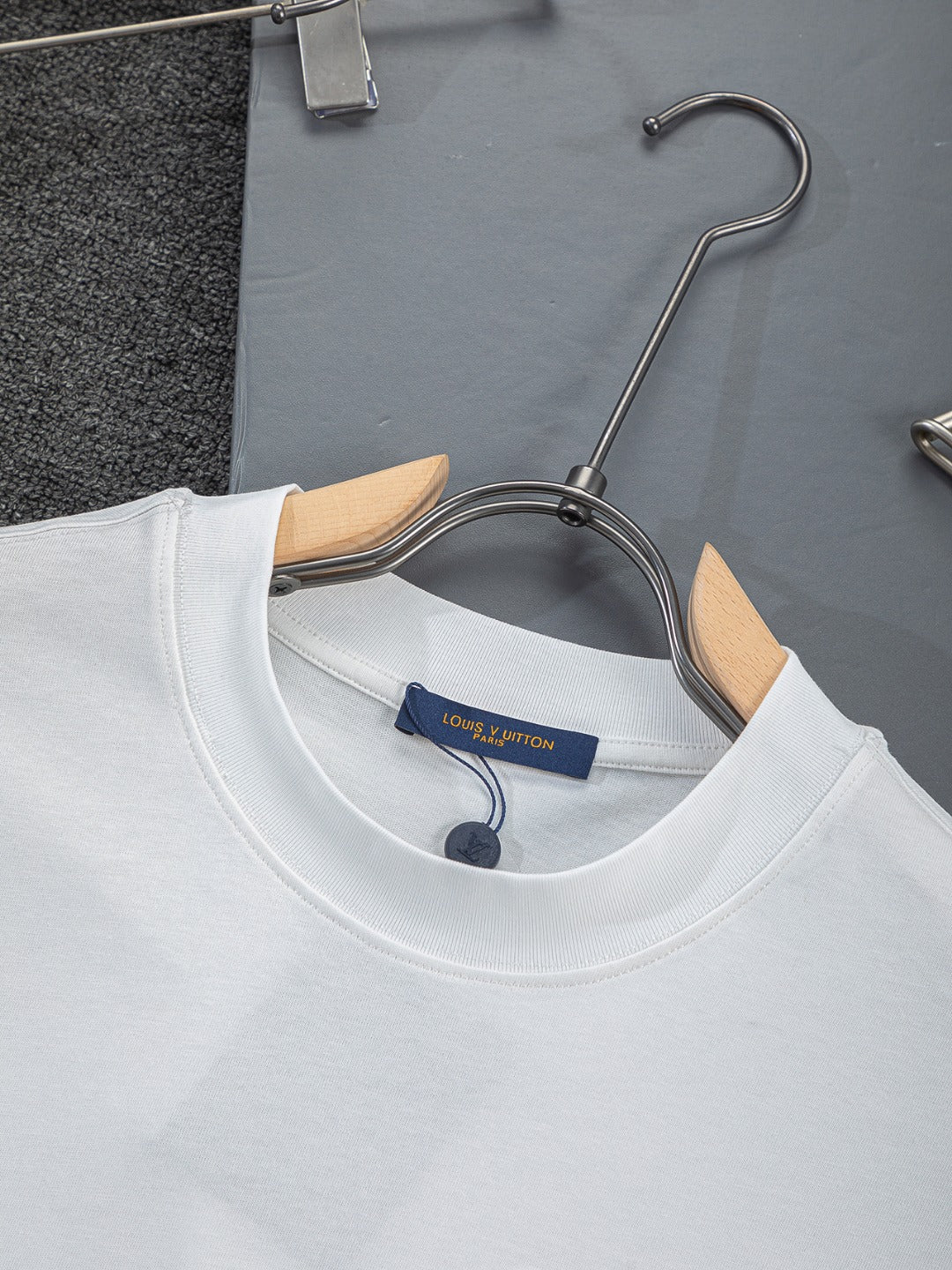 260624 High-quality new front-back color-blocked yarn-knitted T-shirt
