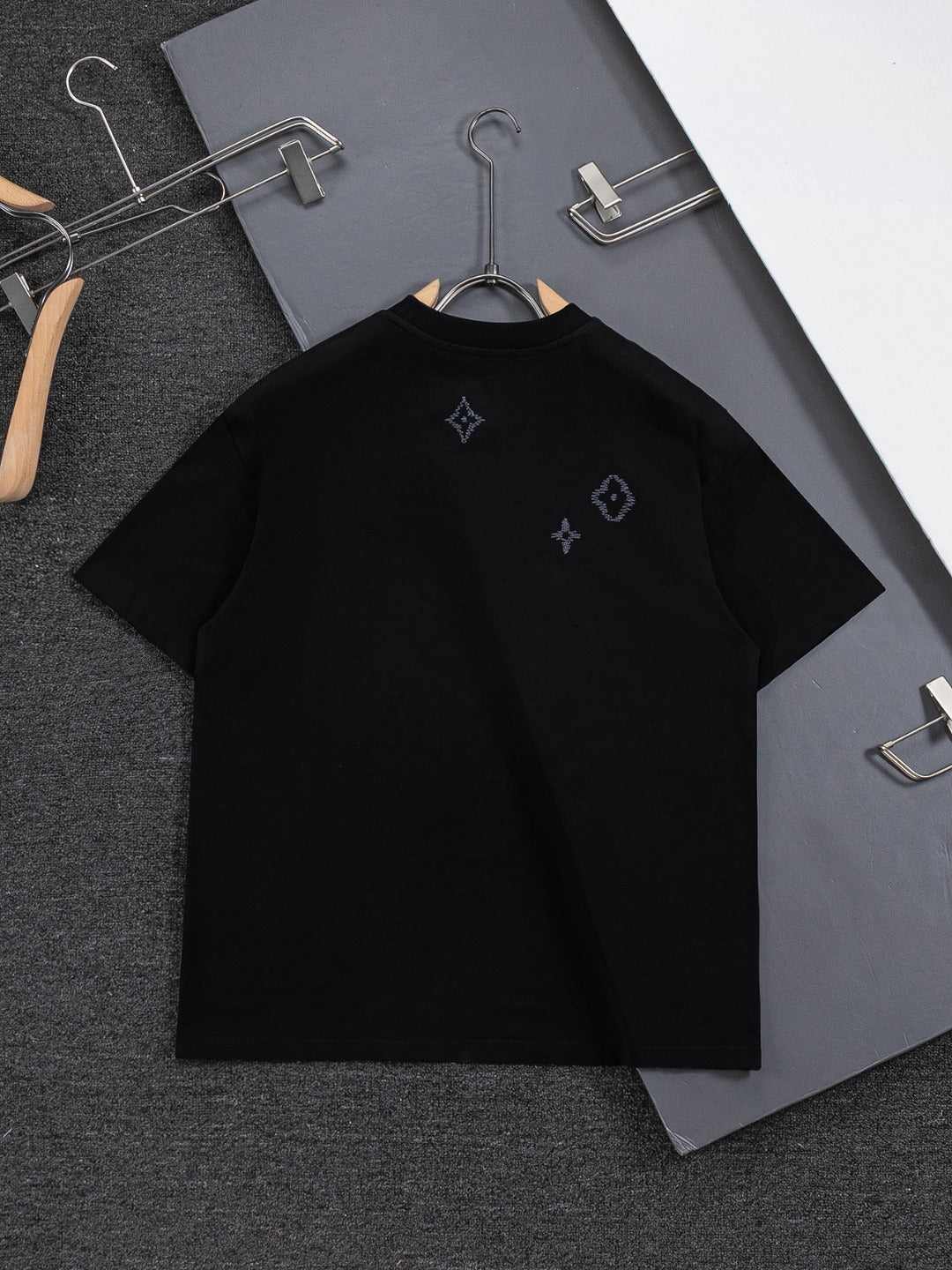 260624 High-quality new front-back color-blocked yarn-knitted T-shirt