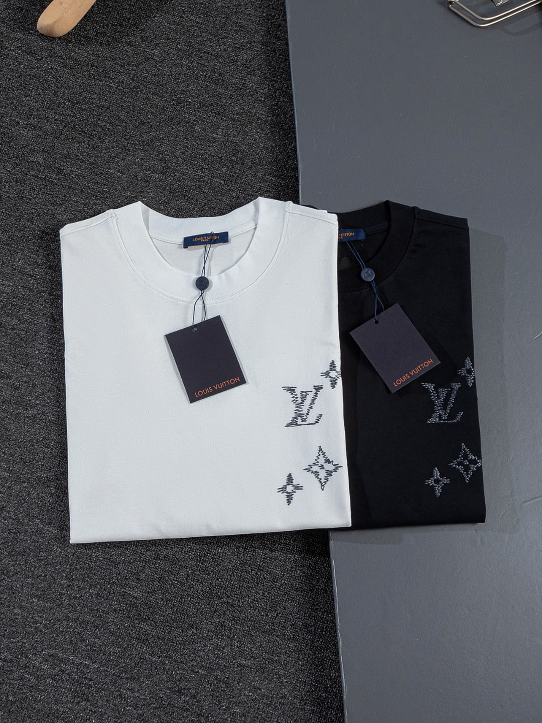 260624 High-quality new front-back color-blocked yarn-knitted T-shirt