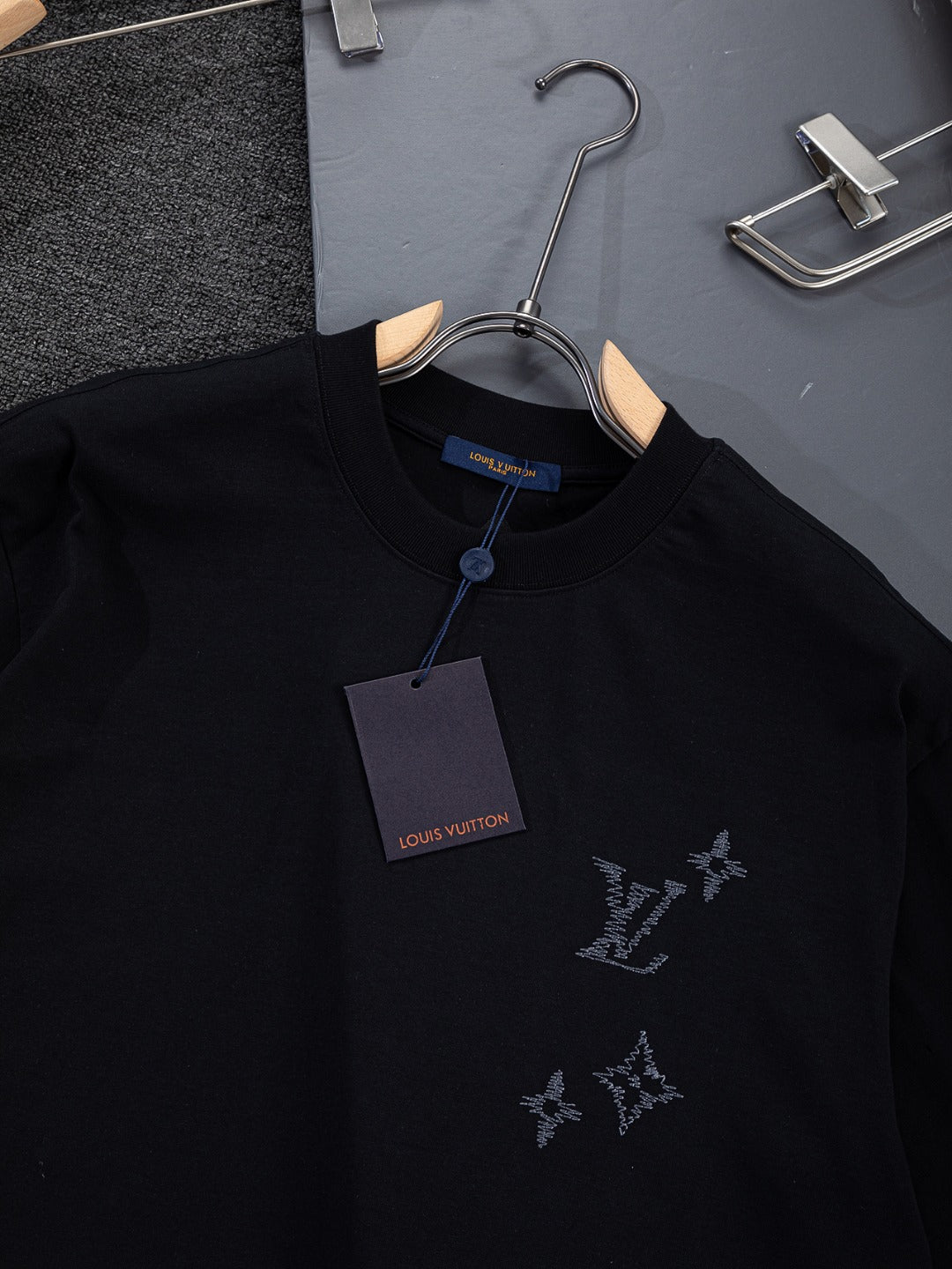 260624 High-quality new front-back color-blocked yarn-knitted T-shirt