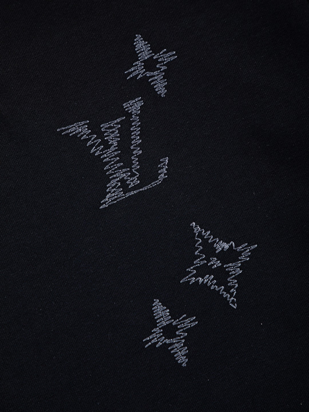 260624 High-quality new front-back color-blocked yarn-knitted T-shirt