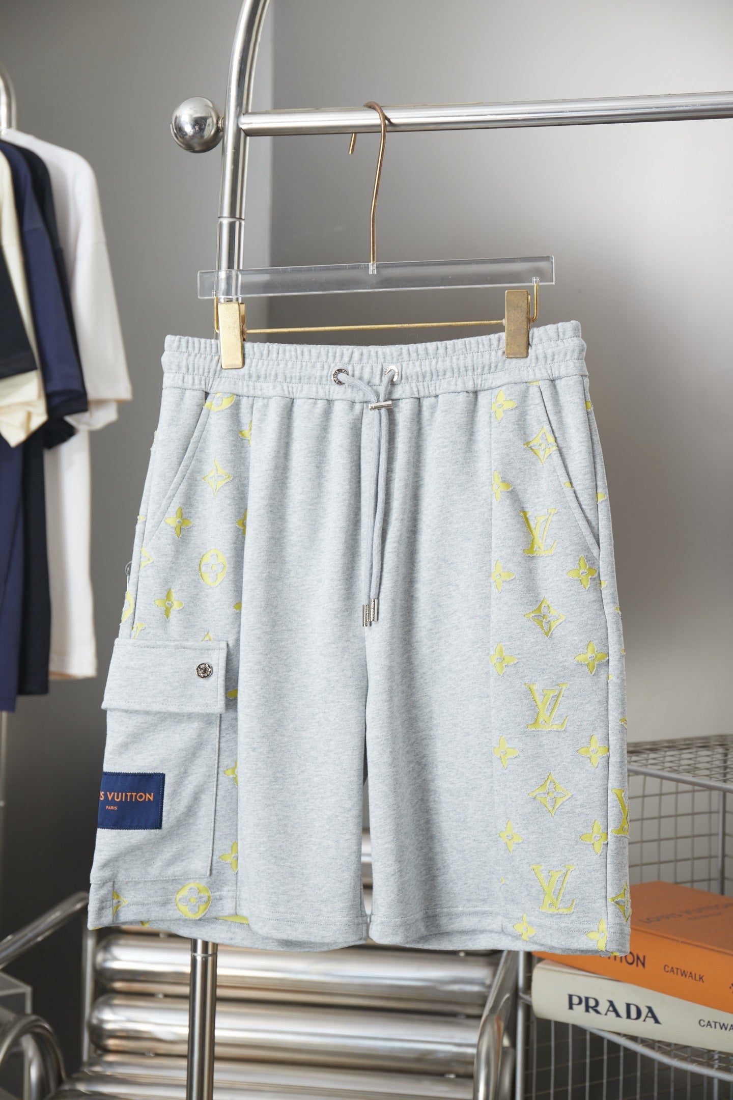 260624 High-quality new design pocket jacquard printed short pants
