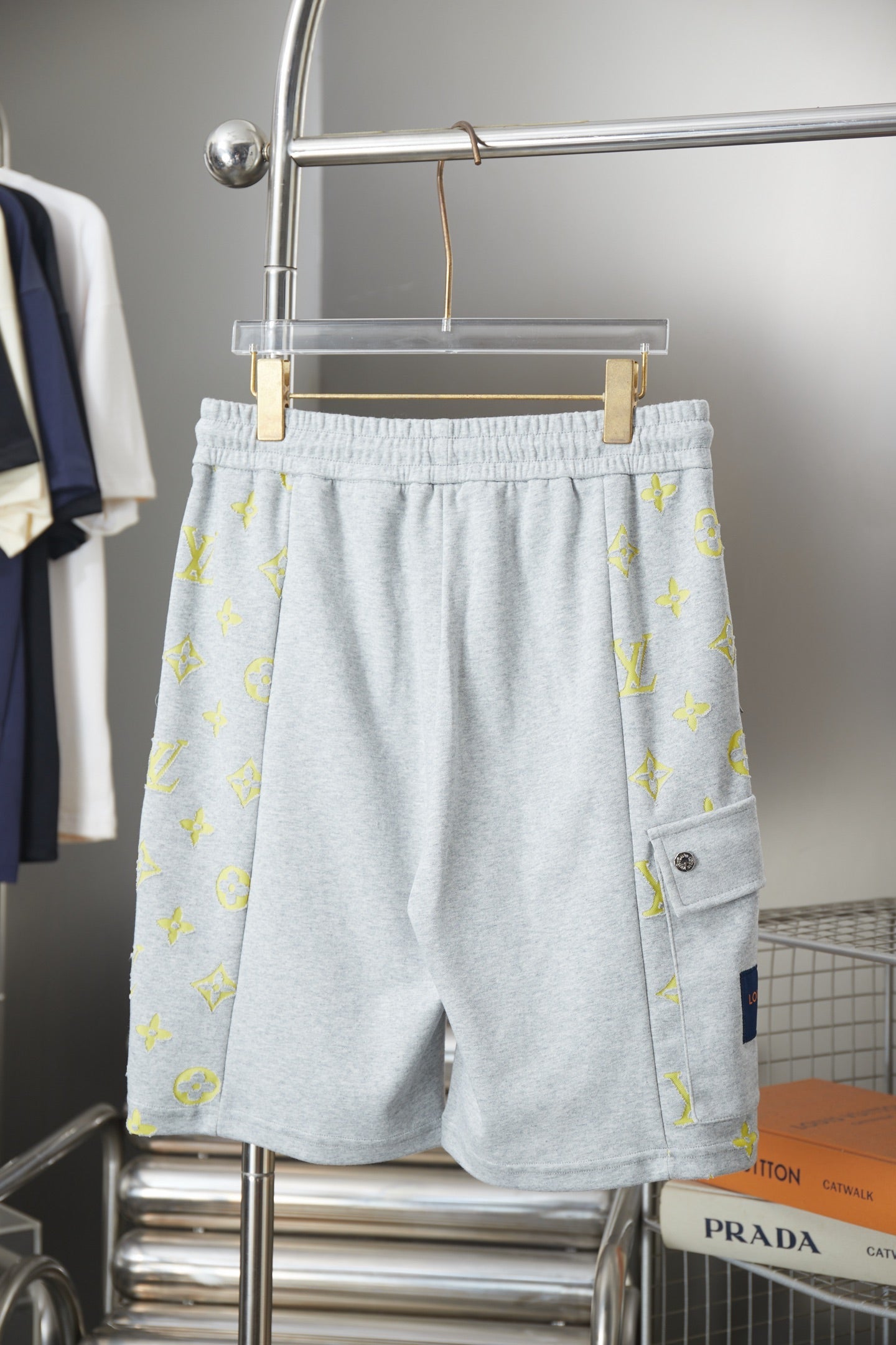 260624 High-quality new design pocket jacquard printed short pants