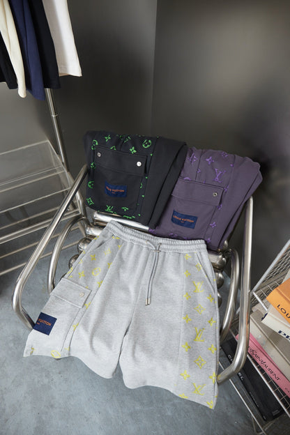 260624 High-quality new design pocket jacquard printed short pants