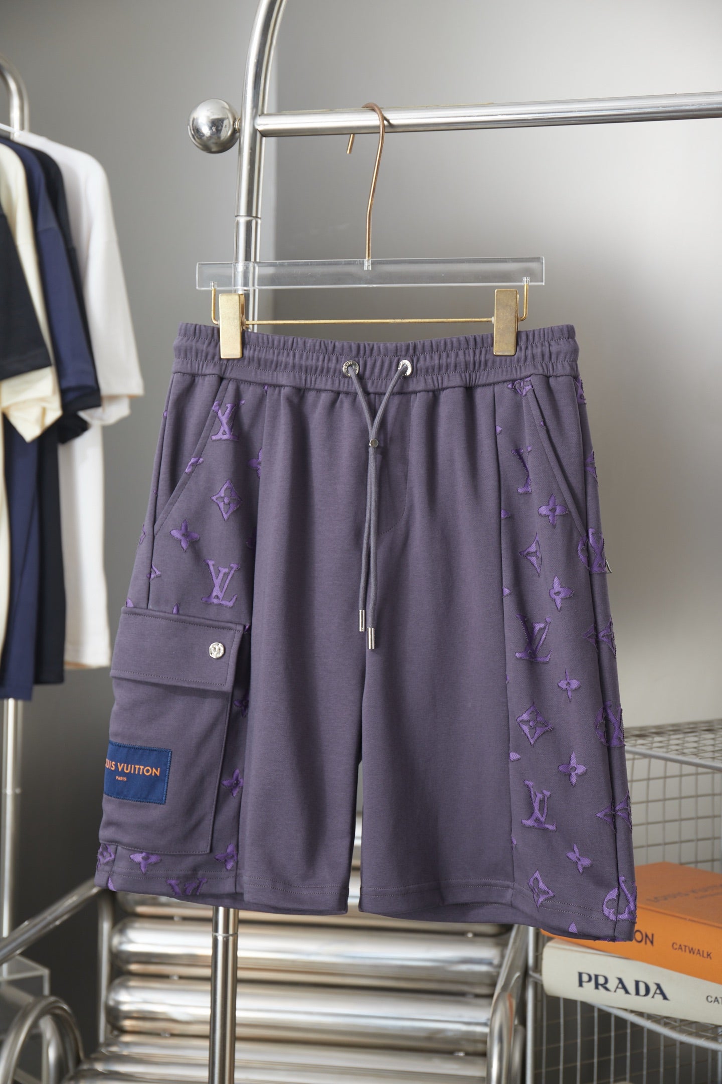 260624 High-quality new design pocket jacquard printed short pants
