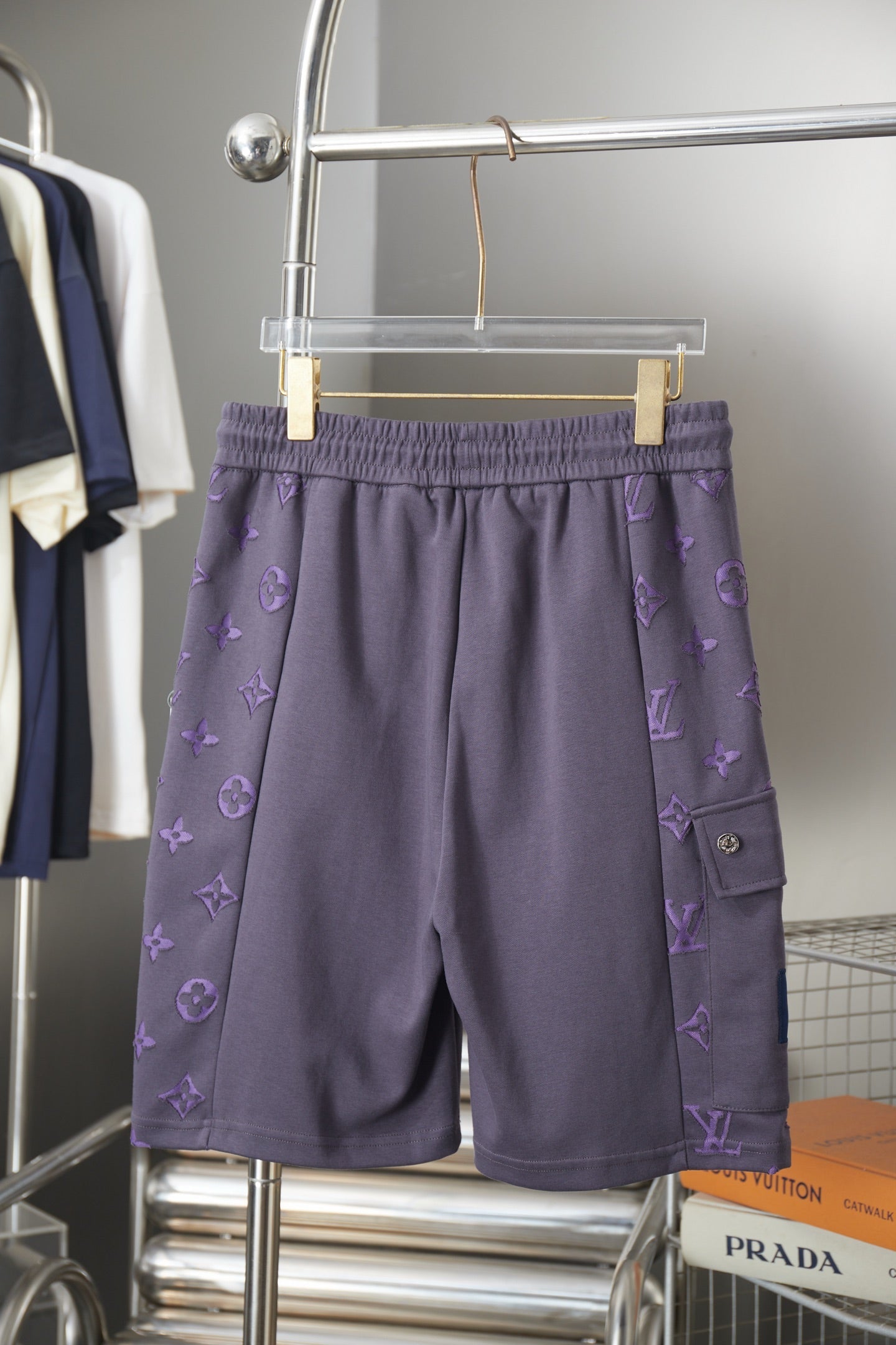260624 High-quality new design pocket jacquard printed short pants