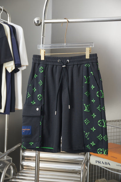 260624 High-quality new design pocket jacquard printed short pants