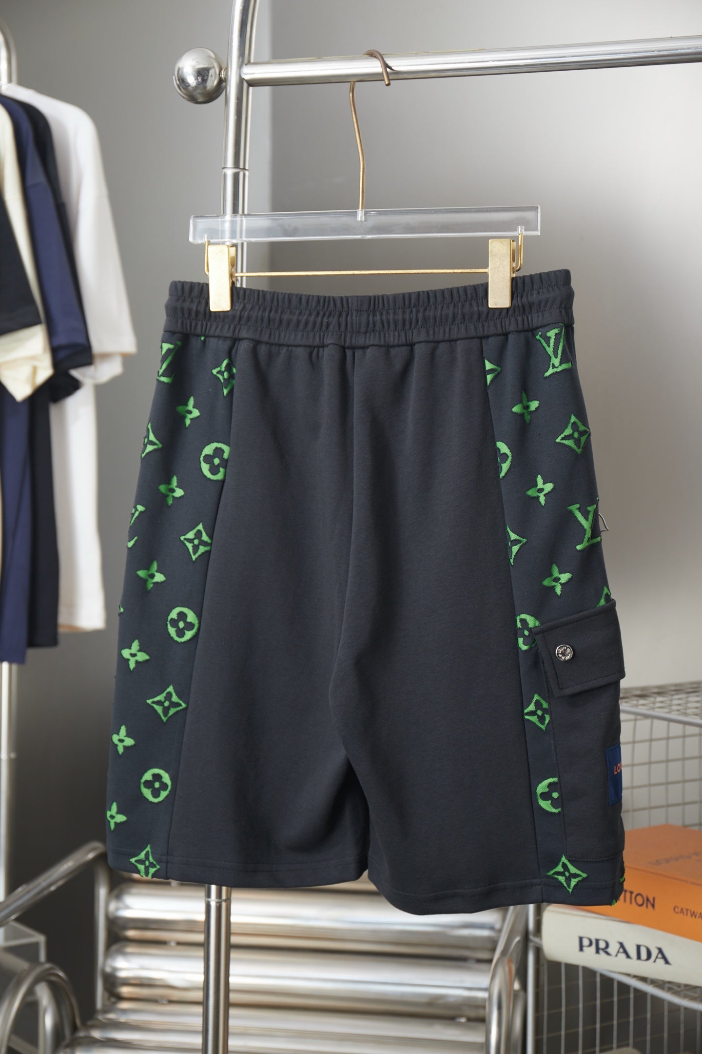 260624 High-quality new design pocket jacquard printed short pants