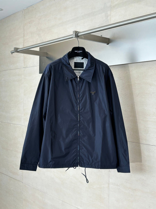 260624 High-quality new recycled nylon lapel zipper jacket coat