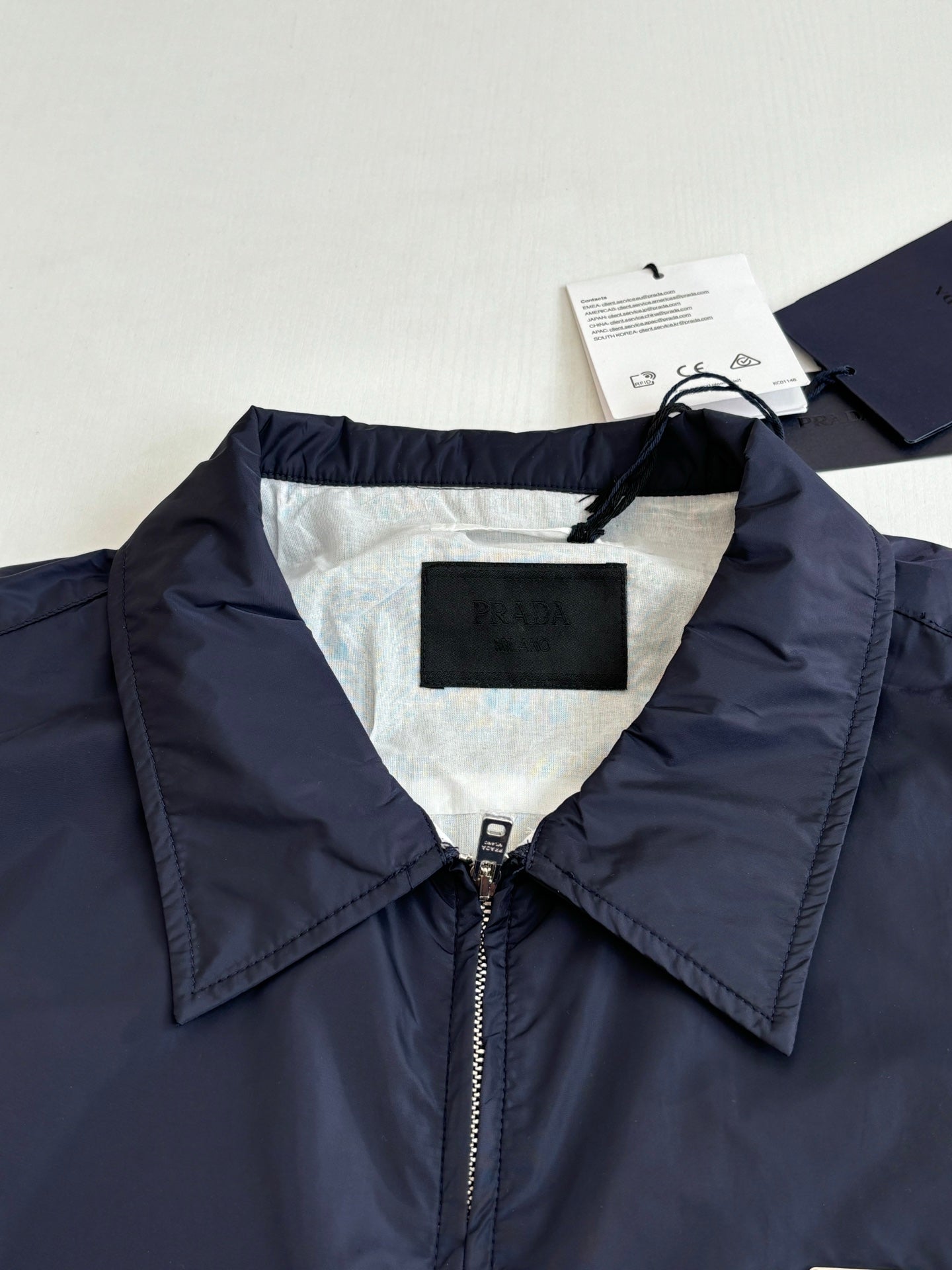 260624 High-quality new recycled nylon lapel zipper jacket coat