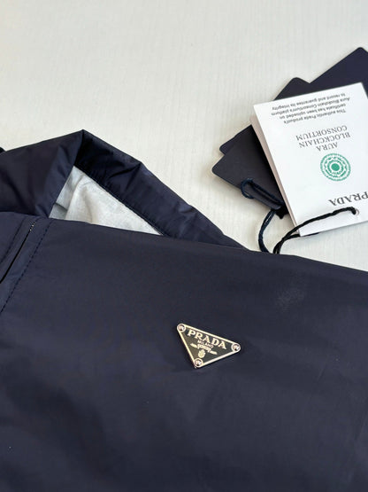 260624 High-quality new recycled nylon lapel zipper jacket coat