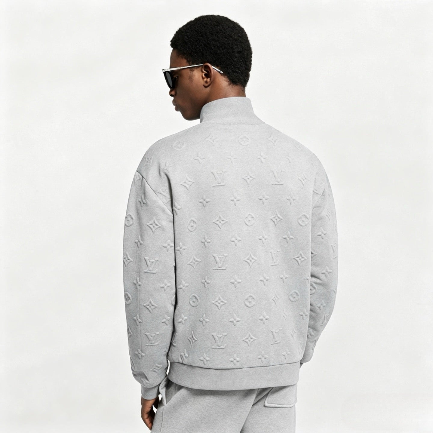 260624 High-quality new embroidered full-print button-down zipper coat with collar
