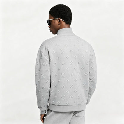 260624 High-quality new embroidered full-print button-down zipper coat with collar