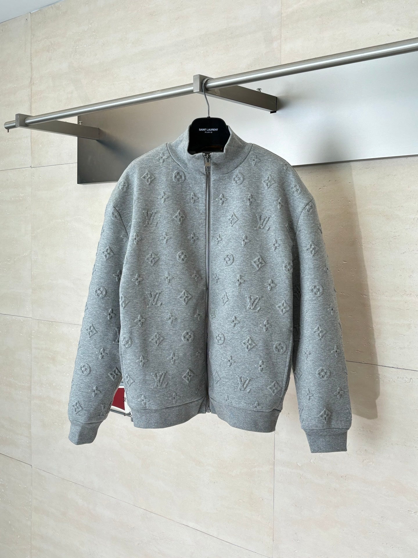 260624 High-quality new embroidered full-print button-down zipper coat with collar