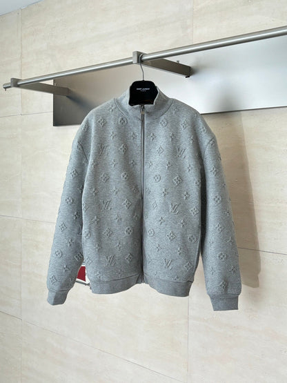 260624 High-quality new embroidered full-print button-down zipper coat with collar