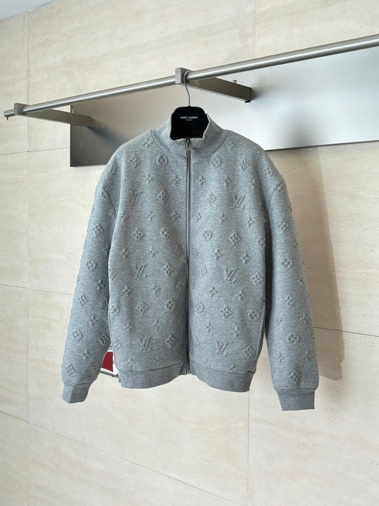 260624 High-quality new embroidered full-print button-down zipper coat with collar