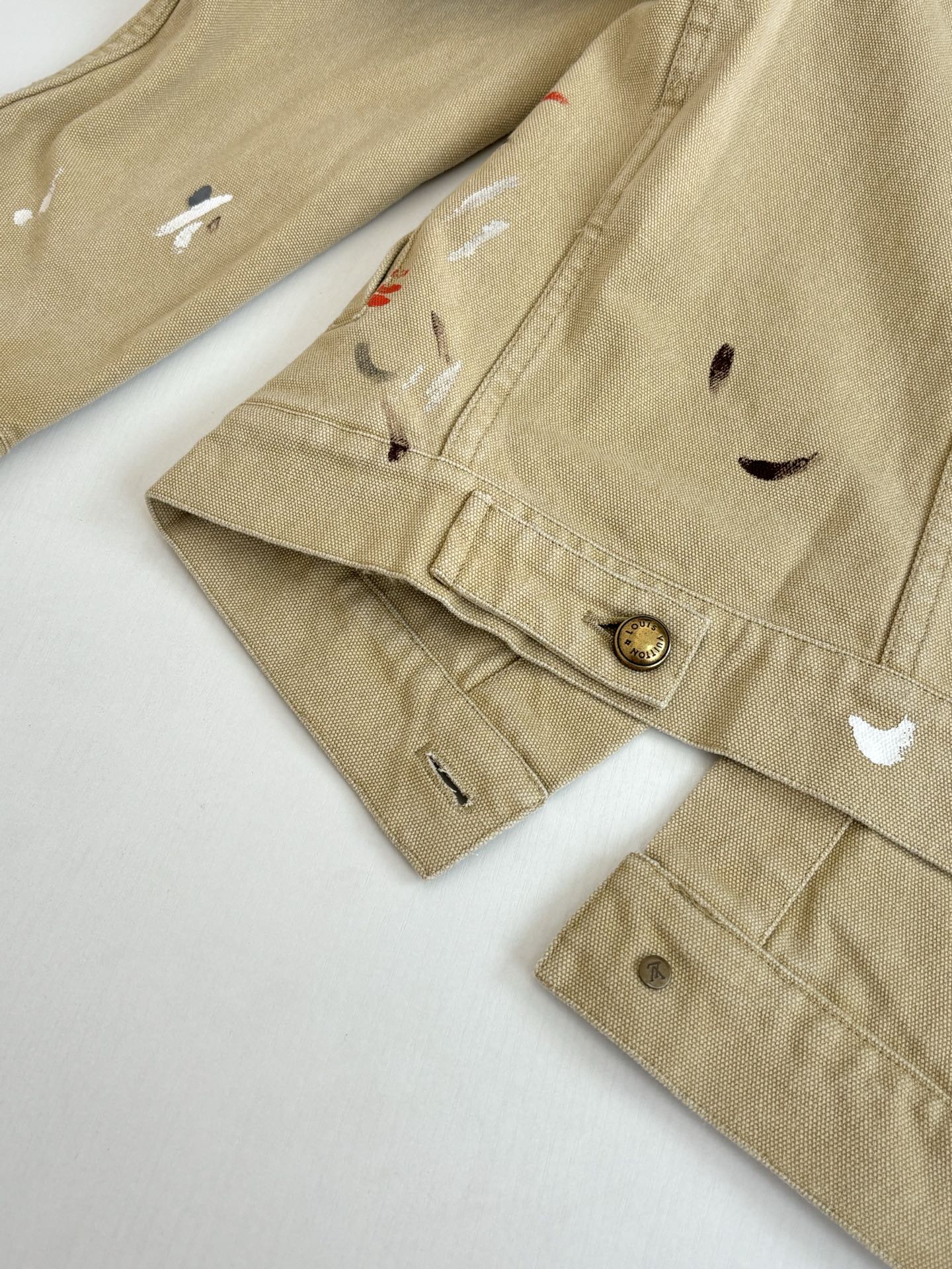 260624 High-quality new distressed inkblot workwear denim jacket