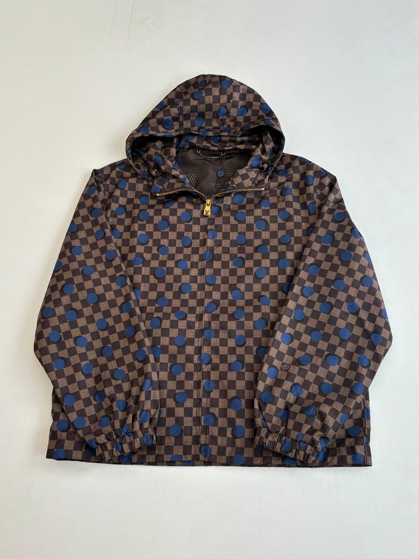 260624 High-quality new checkered polka dot hooded coat