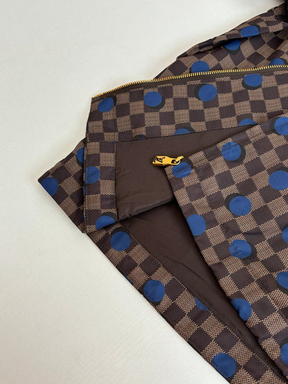 260624 High-quality new checkered polka dot hooded coat