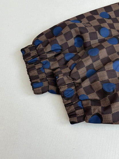 260624 High-quality new checkered polka dot hooded coat