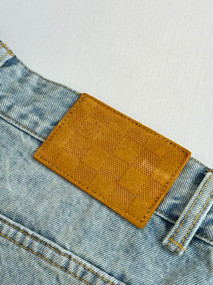 260624 High-quality new design-style denim pants with patchwork construction