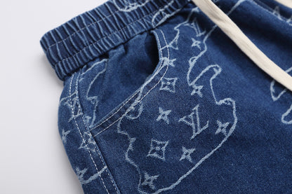 260624 High-quality new custom-made fabric denim shorts