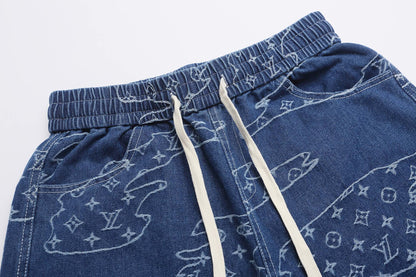 260624 High-quality new custom-made fabric denim shorts