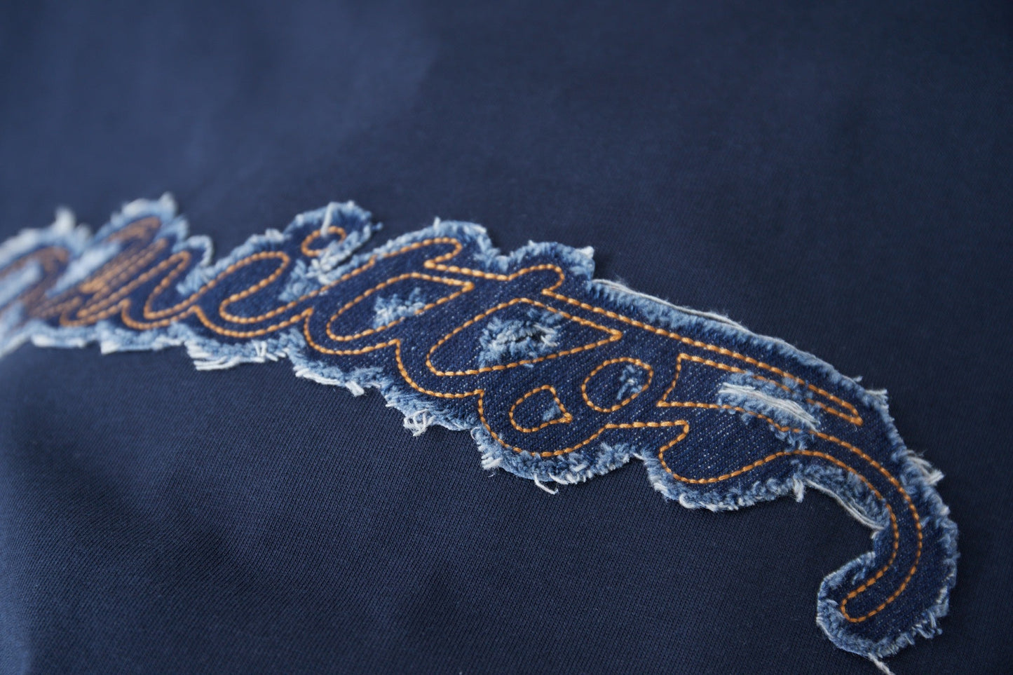 260624 High-quality new embroidered patchwork denim T-shirt