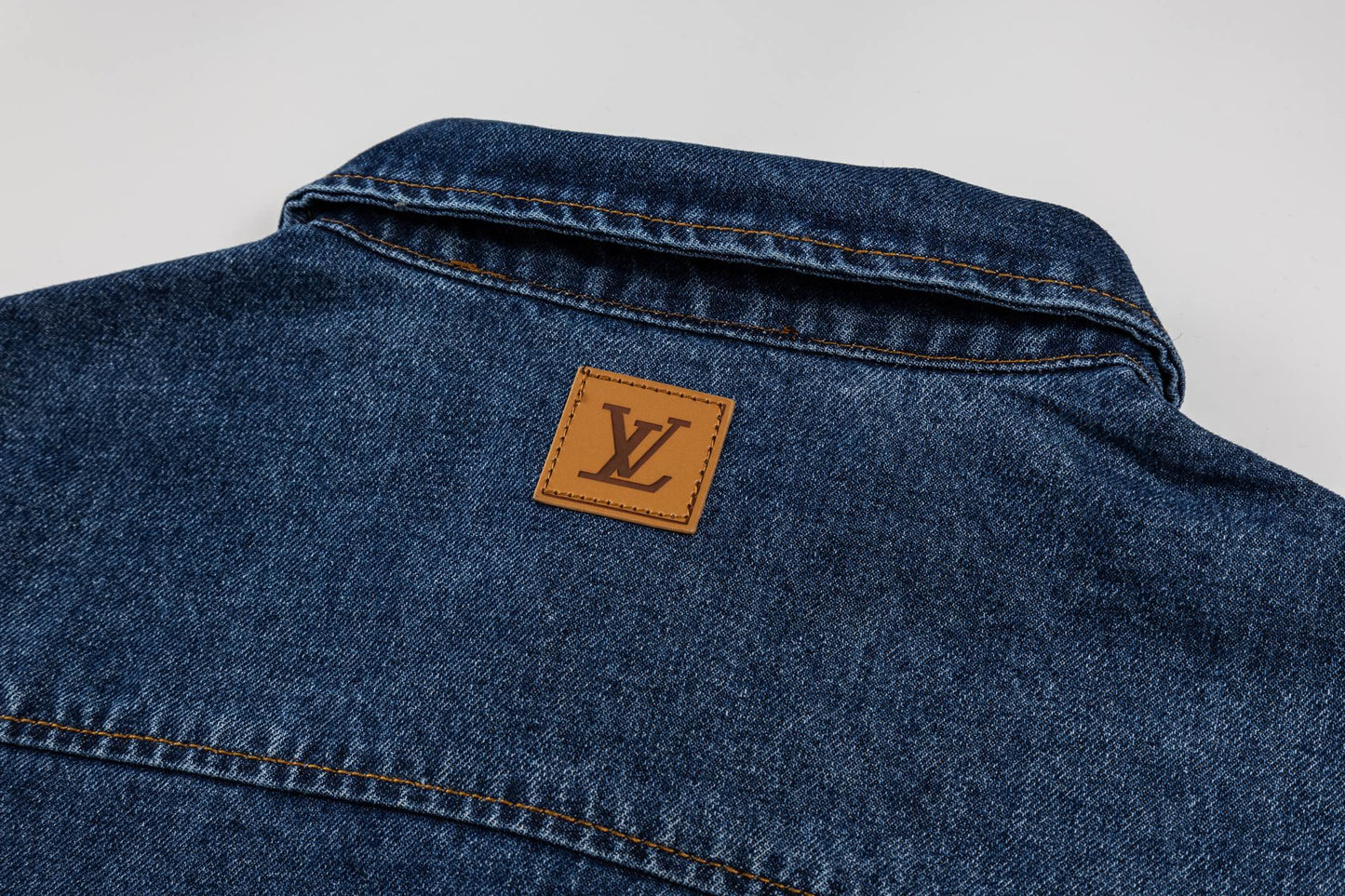 260624 High-quality new embroidered denim short-sleeved shirt set