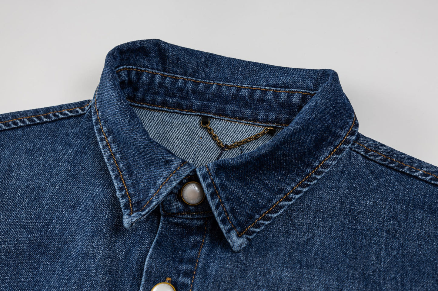 260624 High-quality new embroidered denim short-sleeved shirt set